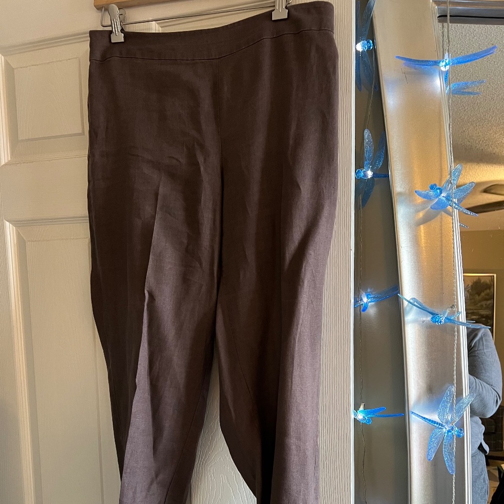 Eileen Fisher linen tapered pant